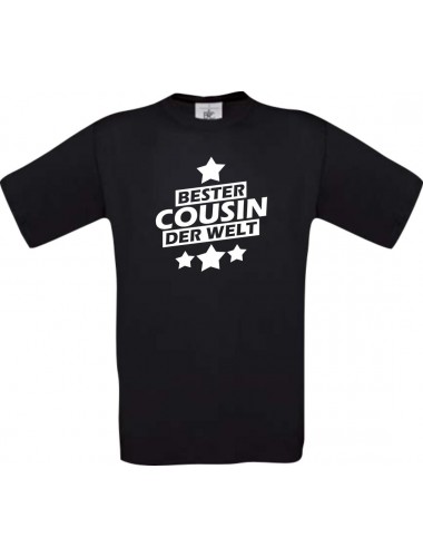 Kinder-Shirt bester Cousin der Welt Farbe schwarz, Größe 104