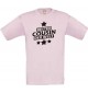 Kinder-Shirt bester Cousin der Welt Farbe rosa, Größe 104