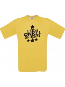 Kinder-Shirt bester Onkel der Welt Farbe gelb, Größe 104