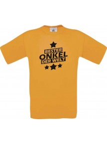 Kinder-Shirt bester Onkel der Welt Farbe orange, Größe 104