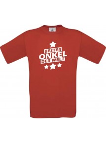 Kinder-Shirt bester Onkel der Welt Farbe rot, Größe 104