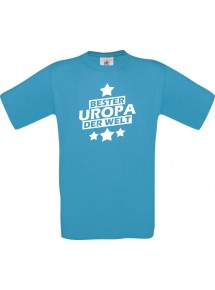 Kinder-Shirt bester Uropa der Welt Farbe atoll, Größe 104
