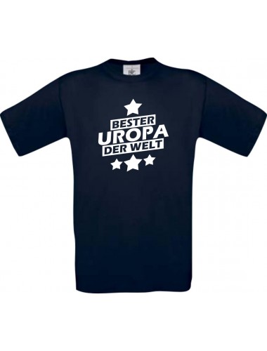 Kinder-Shirt bester Uropa der Welt Farbe blau, Größe 104
