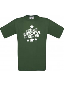 Kinder-Shirt bester Uropa der Welt Farbe dunkelgruen, Größe 104