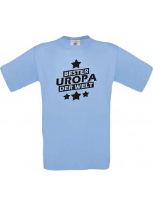Kinder-Shirt bester Uropa der Welt Farbe hellblau, Größe 104