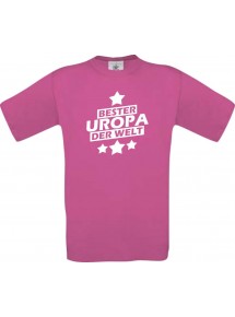 Kinder-Shirt bester Uropa der Welt Farbe pink, Größe 104