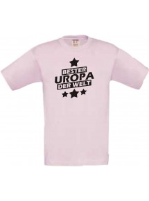 Kinder-Shirt bester Uropa der Welt Farbe rosa, Größe 104