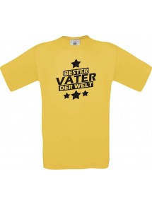 Kinder-Shirt bester Vater der Welt Farbe gelb, Größe 104