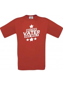 Kinder-Shirt bester Vater der Welt Farbe rot, Größe 104