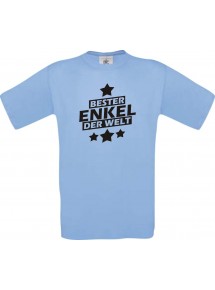 Kinder-Shirt bester Enkel der Welt Farbe hellblau, Größe 104