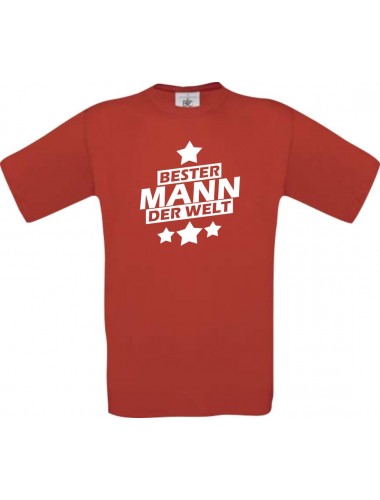 Kinder-Shirt bester Mann der Welt Farbe rot, Größe 104