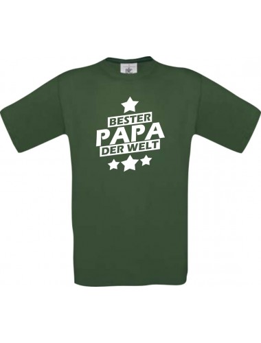 Kinder-Shirt bester Papa der Welt Farbe dunkelgruen, Größe 104