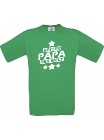 Kinder-Shirt bester Papa der Welt Farbe kellygreen, Größe 104