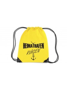 Premium Gymsac Heimathafen Rügen, yellow