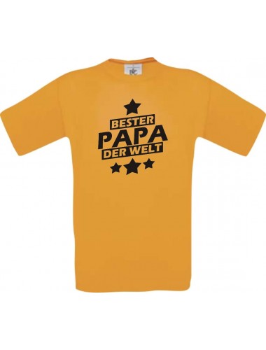 Kinder-Shirt bester Papa der Welt Farbe orange, Größe 104