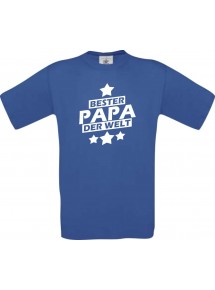 Kinder-Shirt bester Papa der Welt Farbe royalblau, Größe 104