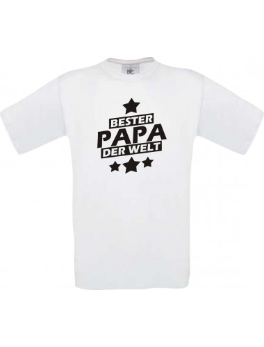 Kinder-Shirt bester Papa der Welt Farbe weiss, Größe 104
