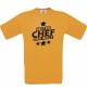 Kinder-Shirt bester Chef der Welt Farbe orange, Größe 104