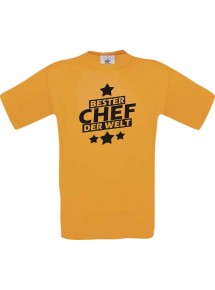 Kinder-Shirt bester Chef der Welt Farbe orange, Größe 104