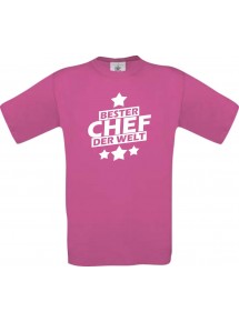 Kinder-Shirt bester Chef der Welt Farbe pink, Größe 104