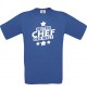 Kinder-Shirt bester Chef der Welt Farbe royalblau, Größe 104