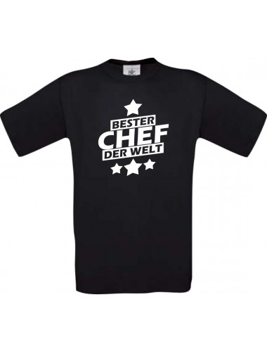 Kinder-Shirt bester Chef der Welt Farbe schwarz, Größe 104