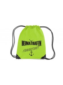 Premium Gymsac Heimathafen Frankfurt, limegreen