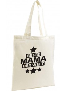 Shopping Bag Organic Zen, Shopper beste Mama der Welt, Farbe natur