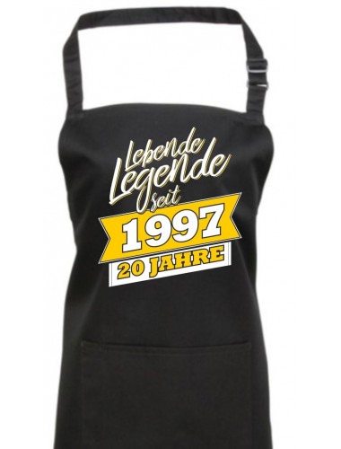 Kochschürze Lebende Legenden seit 1997 20 Jahre, Farbe black
