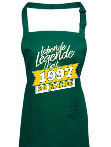 Kochschürze Lebende Legenden seit 1997 20 Jahre, Farbe bottlegreen