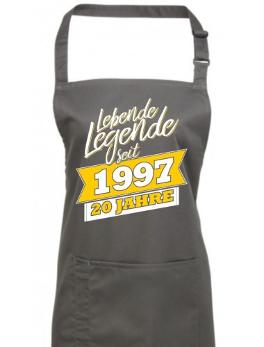 Kochschürze Lebende Legenden seit 1997 20 Jahre, Farbe darkgrey