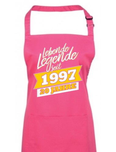 Kochschürze Lebende Legenden seit 1997 20 Jahre, Farbe hotpink