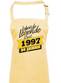 Kochschürze Lebende Legenden seit 1997 20 Jahre, Farbe lemon