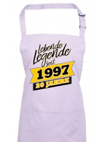 Kochschürze Lebende Legenden seit 1997 20 Jahre, Farbe lilac