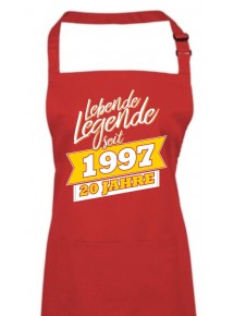 Kochschürze Lebende Legenden seit 1997 20 Jahre, Farbe rot