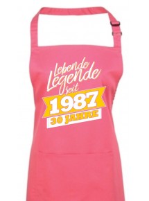 Kochschürze Lebende Legenden seit 1987 30 Jahre, Farbe fuchsia