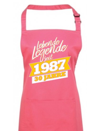 Kochschürze Lebende Legenden seit 1987 30 Jahre, Farbe fuchsia