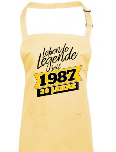 Kochschürze Lebende Legenden seit 1987 30 Jahre, Farbe lemon
