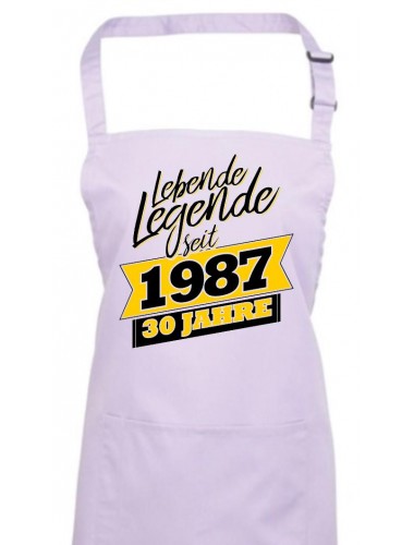 Kochschürze Lebende Legenden seit 1987 30 Jahre, Farbe lilac