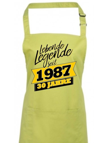 Kochschürze Lebende Legenden seit 1987 30 Jahre, Farbe lime
