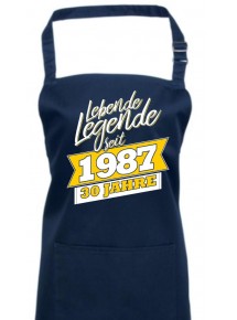 Kochschürze Lebende Legenden seit 1987 30 Jahre, Farbe navy