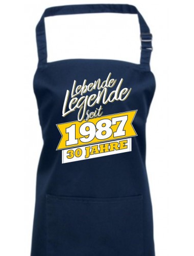 Kochschürze Lebende Legenden seit 1987 30 Jahre, Farbe navy