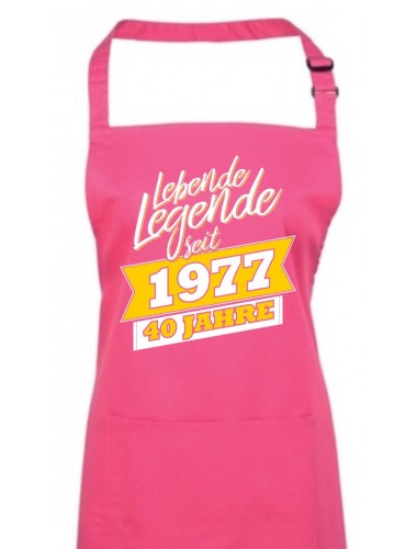 Kochschürze Lebende Legenden seit 1977 40 Jahre, Farbe hotpink