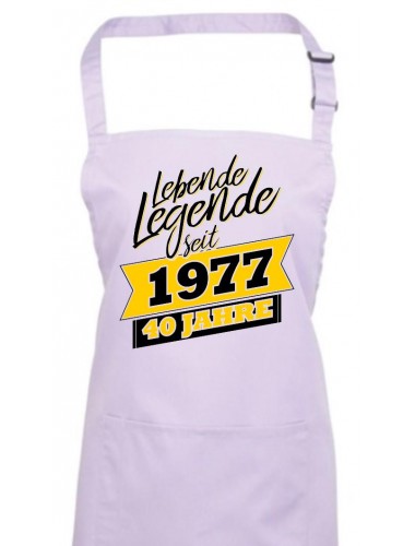 Kochschürze Lebende Legenden seit 1977 40 Jahre, Farbe lilac