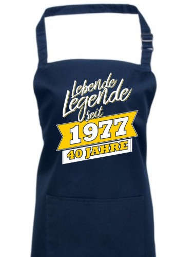 Kochschürze Lebende Legenden seit 1977 40 Jahre, Farbe navy