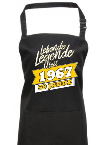 Kochschürze Lebende Legenden seit 1967 50 Jahre, Farbe black