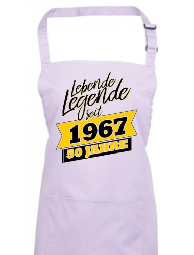 Kochschürze Lebende Legenden seit 1967 50 Jahre, Farbe lilac