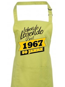 Kochschürze Lebende Legenden seit 1967 50 Jahre, Farbe lime