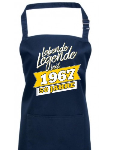 Kochschürze Lebende Legenden seit 1967 50 Jahre, Farbe navy