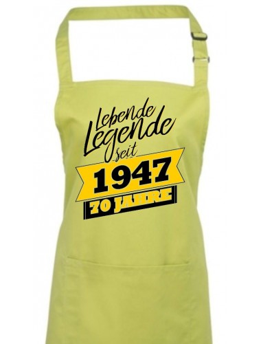 Kochschürze Lebende Legenden seit 1947 70 Jahre, Farbe lime
